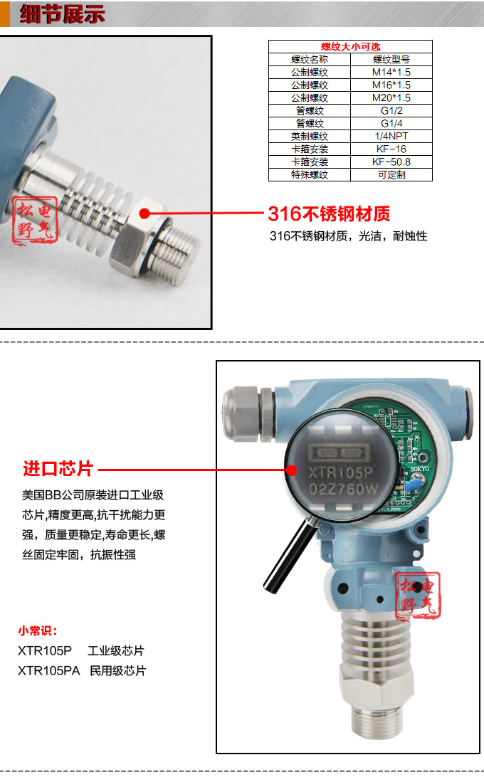 高溫壓力傳感器,PG1300GY高溫壓力變送器細節(jié)圖1