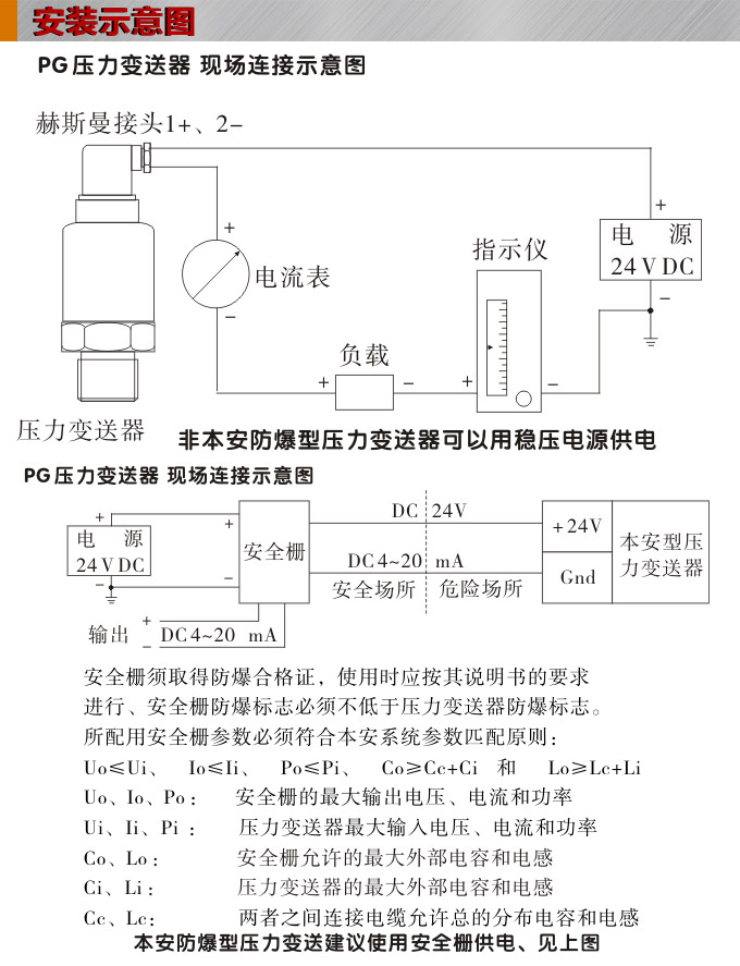 專用壓力變送器,PG1300M汽車專用壓力傳感器安裝示意圖