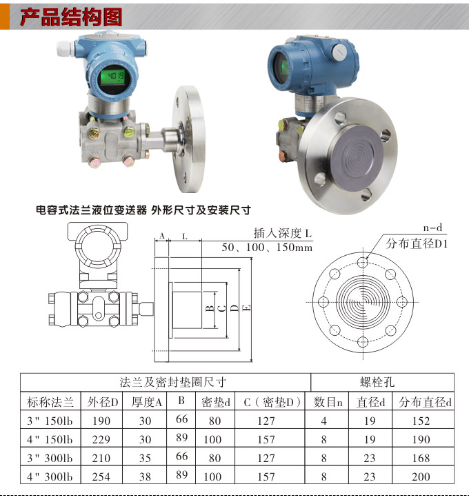 法蘭液位變送器,3351LT智能液位變送器結(jié)構(gòu)圖