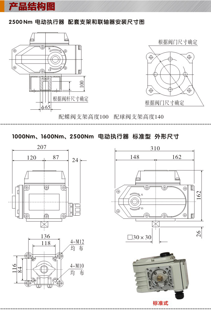 電動(dòng)執(zhí)行機(jī)構(gòu),YTDG-RKB2500電動(dòng)執(zhí)行器,電動(dòng)頭結(jié)構(gòu)圖,標(biāo)準(zhǔn)式