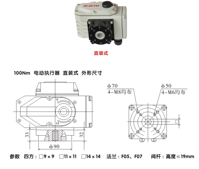 智能電動(dòng)執(zhí)行器,YTDZ-RS100智能電動(dòng)執(zhí)行機(jī)構(gòu)結(jié)構(gòu)圖,直裝式