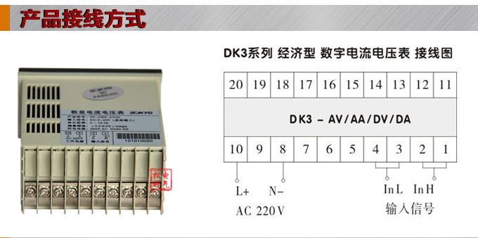 數(shù)字電壓表,DK3直流電壓表,電壓表接線方式