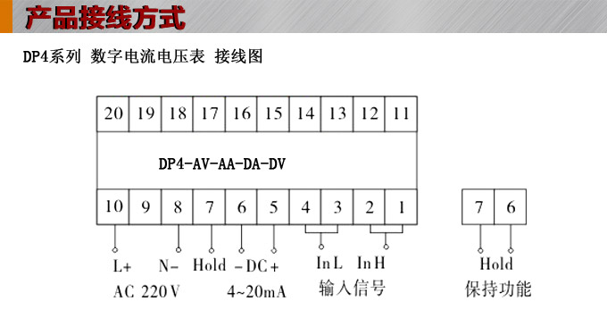 數(shù)字電流表,DP4直流電流表,電流表接線圖