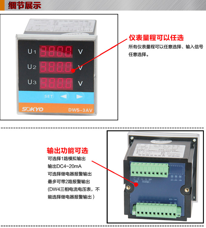 三相電壓表,DW5三相數(shù)字電壓表產品細節(jié)圖1