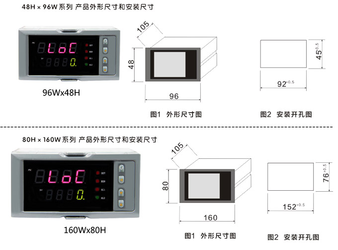 傳感器數(shù)顯表，DT100簡易型單回路顯示控制儀產(chǎn)品結(jié)構(gòu)圖3