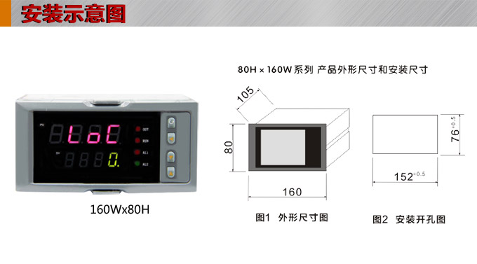 數(shù)顯控制儀，DT316智能單回路數(shù)顯表，單回路數(shù)顯控制儀安裝示意圖