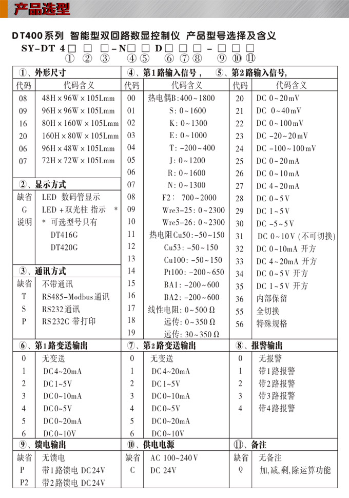 數(shù)顯控制儀，DT407智能雙回路數(shù)顯表，雙回路數(shù)顯控制儀產(chǎn)品選型