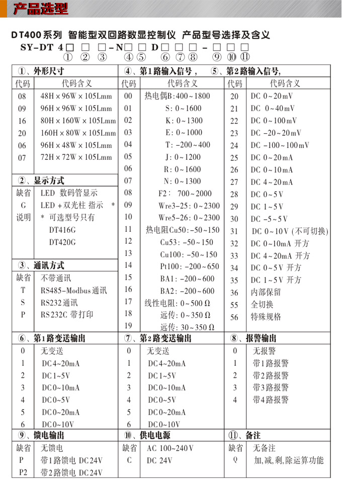 數(shù)顯控制儀，DT406智能雙回路數(shù)顯表，雙回路數(shù)顯控制儀產(chǎn)品選型