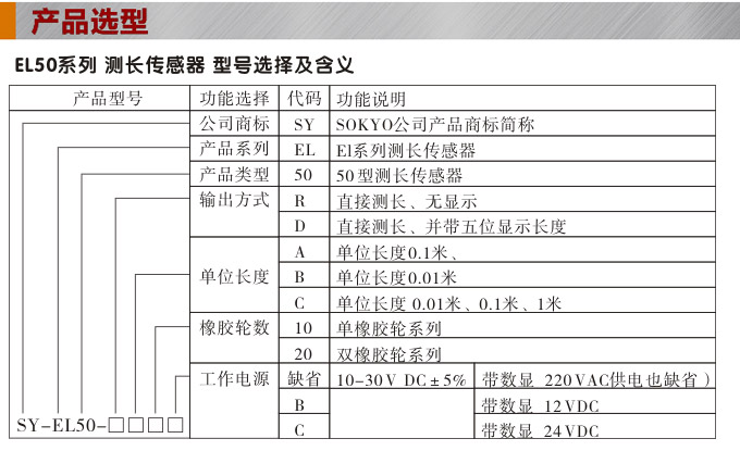 測(cè)長(zhǎng)傳感器,EL50計(jì)長(zhǎng)傳感器,米輪,旋轉(zhuǎn)編碼器產(chǎn)品選型