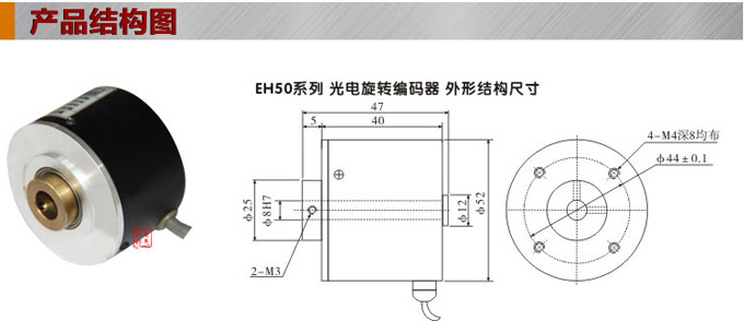 光電旋轉(zhuǎn)編碼器,EH50光電編碼器,編碼器,旋轉(zhuǎn)編碼器結(jié)構(gòu)圖