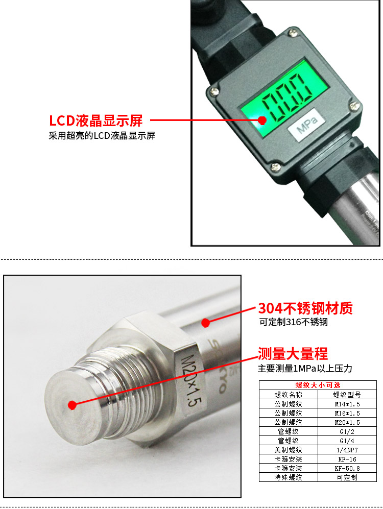 壓力傳感器,PG1300P數(shù)顯壓力變送器細(xì)節(jié)圖2